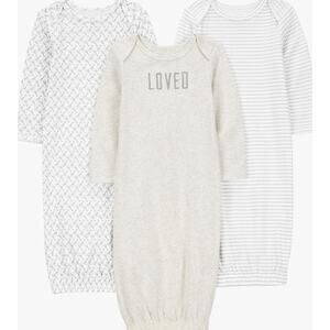 Simple Joys by Carter's Unisex Baby's 0-3M Neutral Cotton Sleeper Gown L26-9